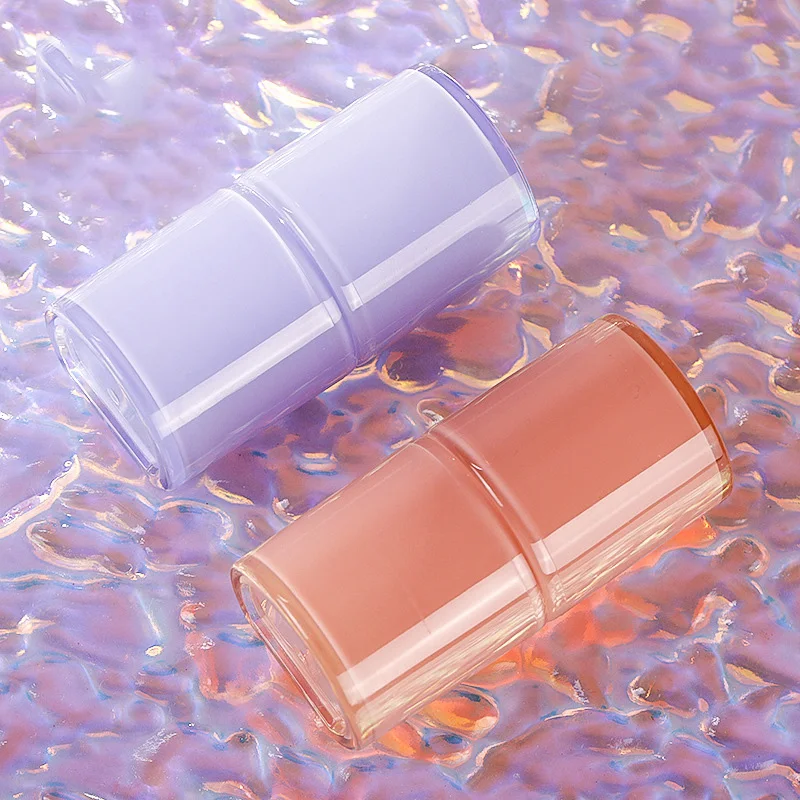 4ML New Design Fat Half Round Shorter Lip Oil Packaging Clear Wand Purple Orange Nude Colors Glossy Lip Gloss Tube In Stock
