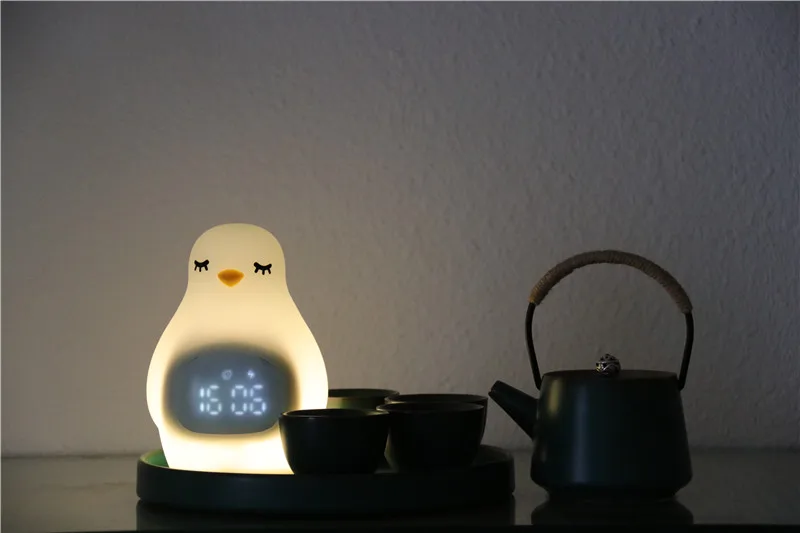 2020 модные подарочные игрушки, рождественский подарок, новейший милый пингвин, настольные часы, подарок, рекламный тренировочный ночник для детей