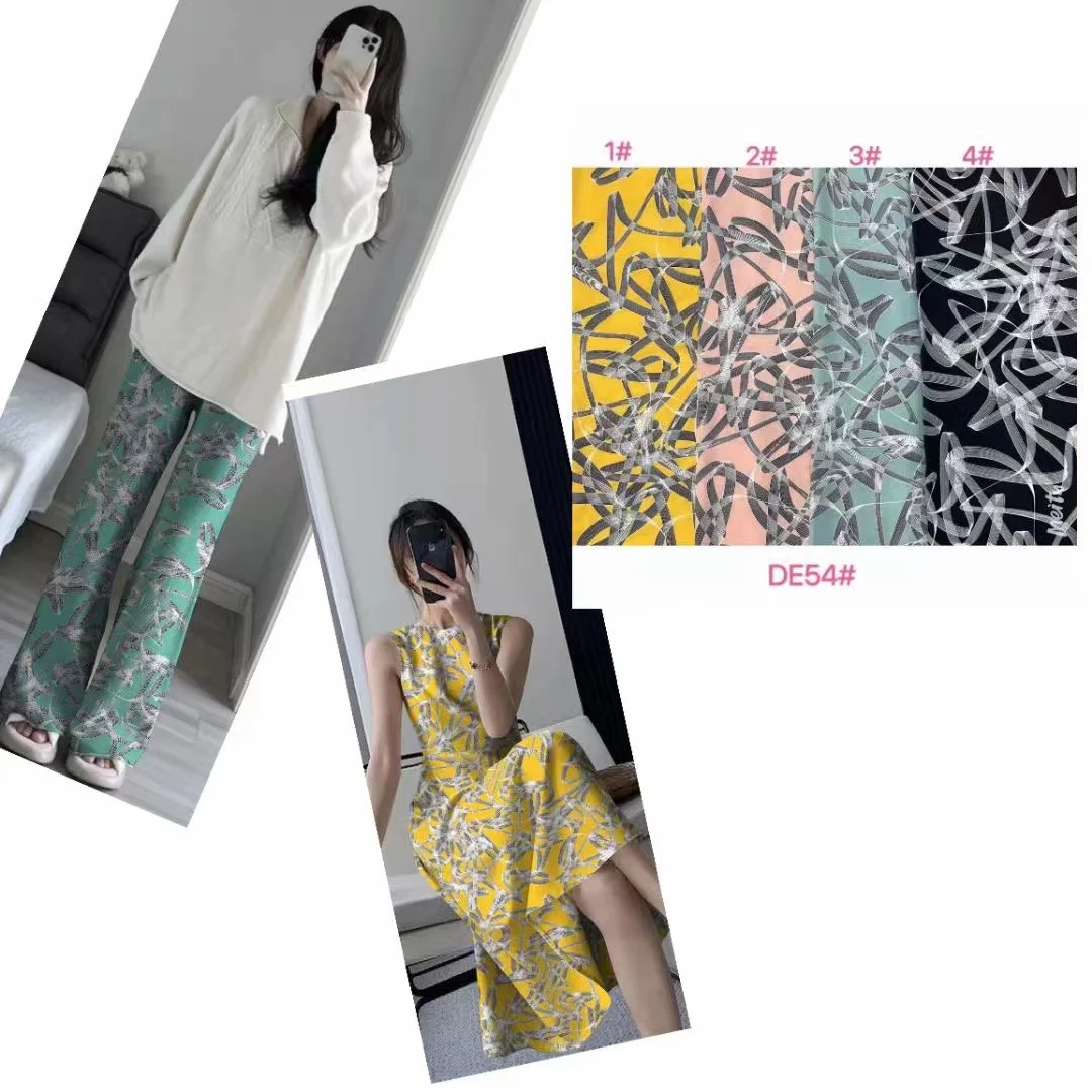 wholesale fabric rayon  print 100% viscose rayon of  rayon embroidery thread ready goods for clothing