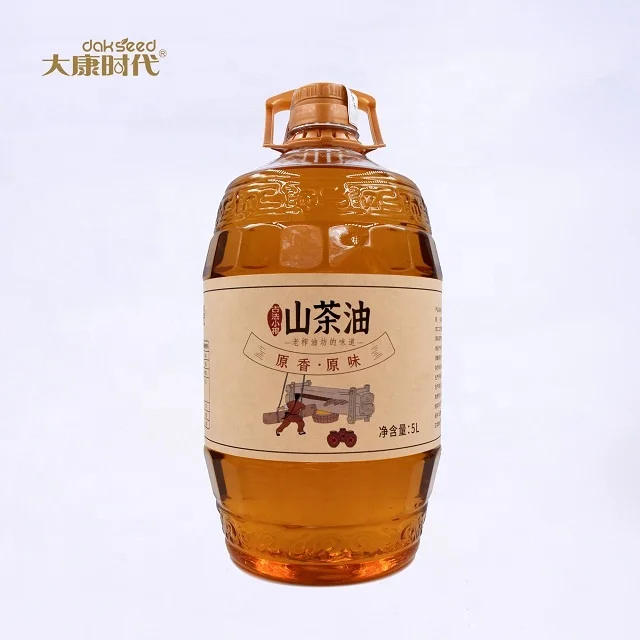 Традиционное физическое прессованное масло камелии, натуральное растительное масло для приготовления пищи, 5 л