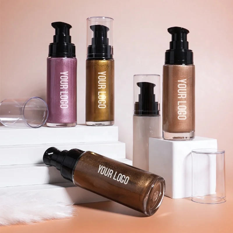High Quality Liquid Face Highlighter Makeup Private Label Custom Logo Long Lasting Pigment Body Shimmer