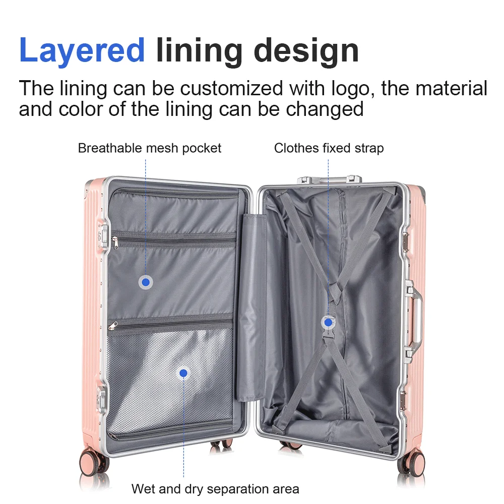 Classic luggage bag Hard shell waterproof maleta viajera with high quality  hot sale Bagagem luggage sets 3 piece