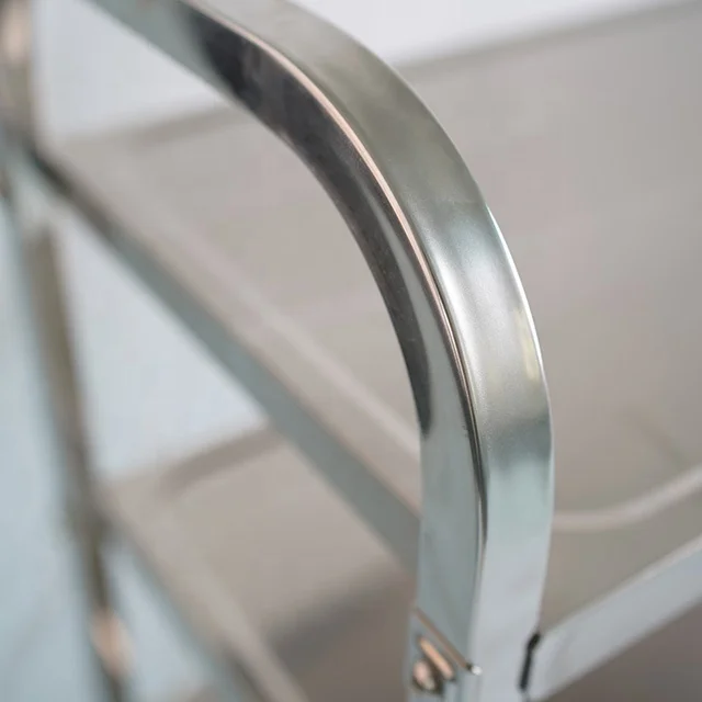 
3-Tier Stainless Steel Strong Heavy Duty Detachable Dining Push Cart Trolley 