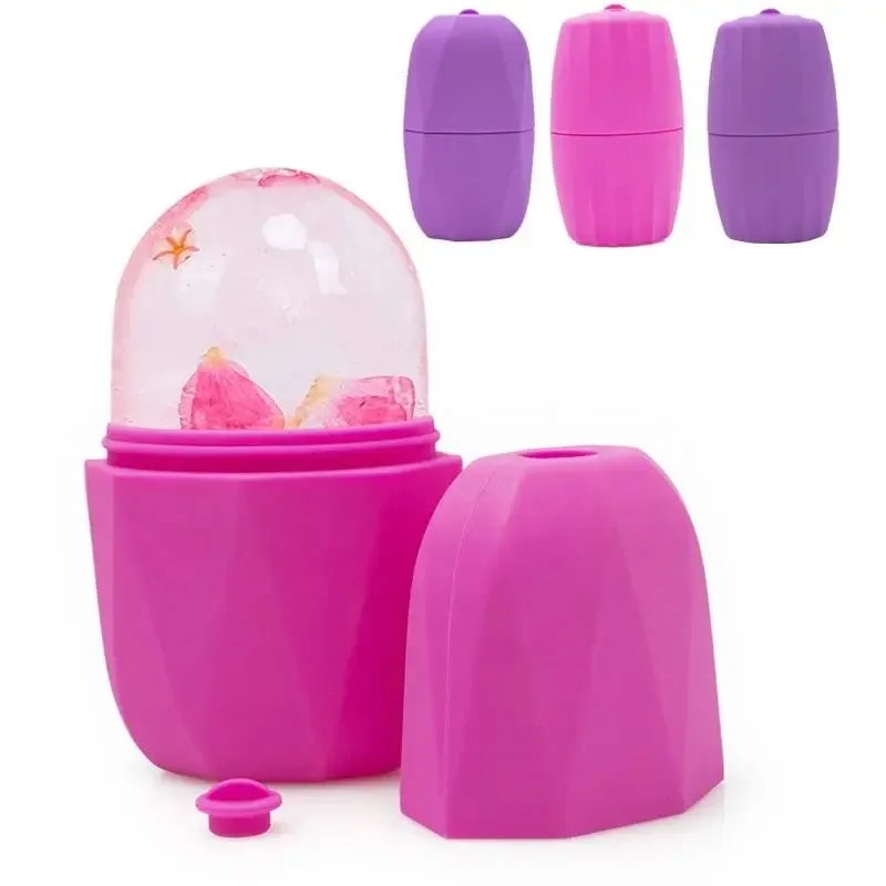 Silicone Mold Custom Logo Massage Ice Face Roller Silicone Facial Cube For Face Neck Skin Care Reusable Ice Mold