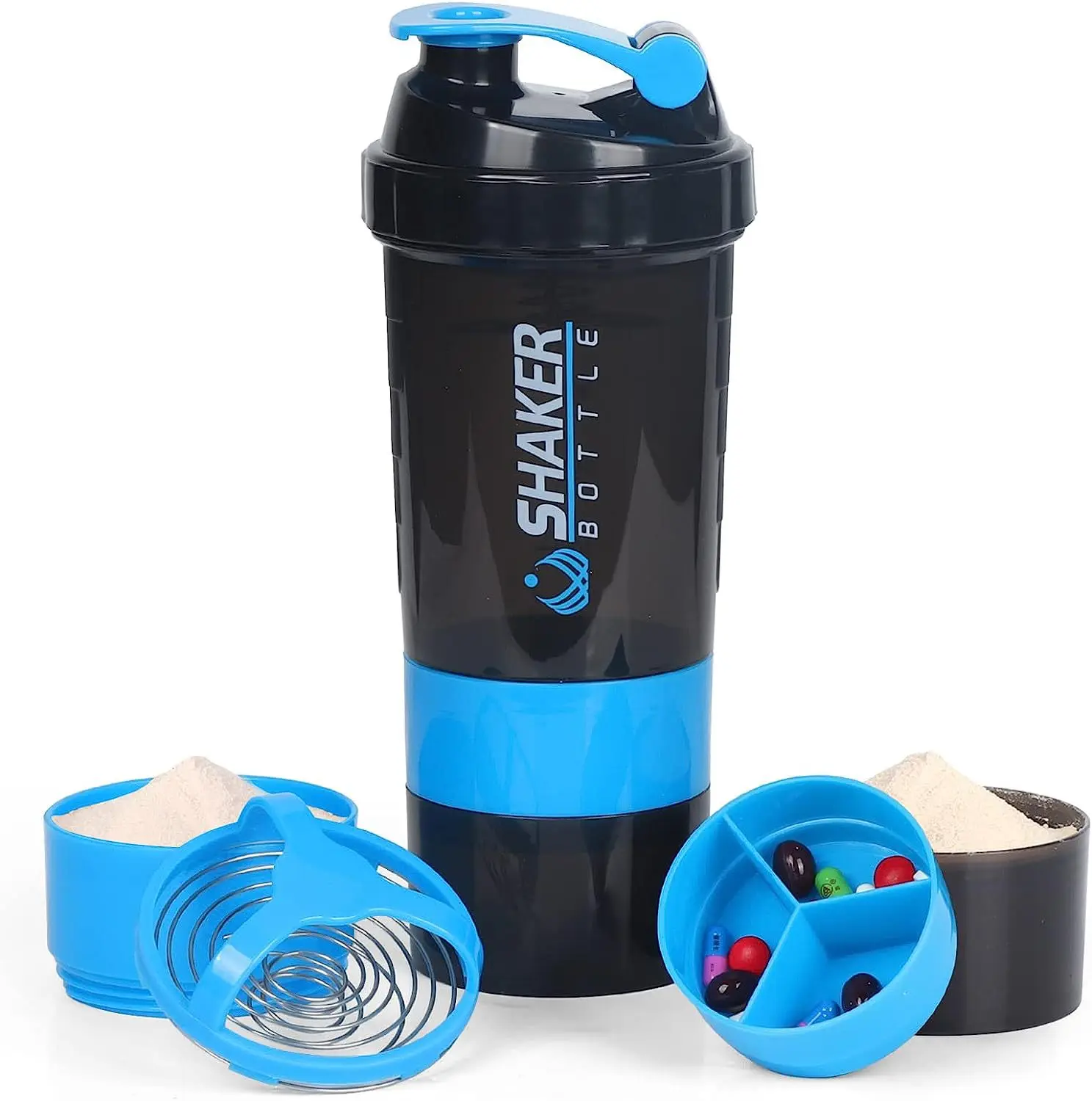 Amz Top Seller 2024 BPA Free Wholesale Products PP Plastic Blender Shaker Bottle With Custom Logo Shake Bottle