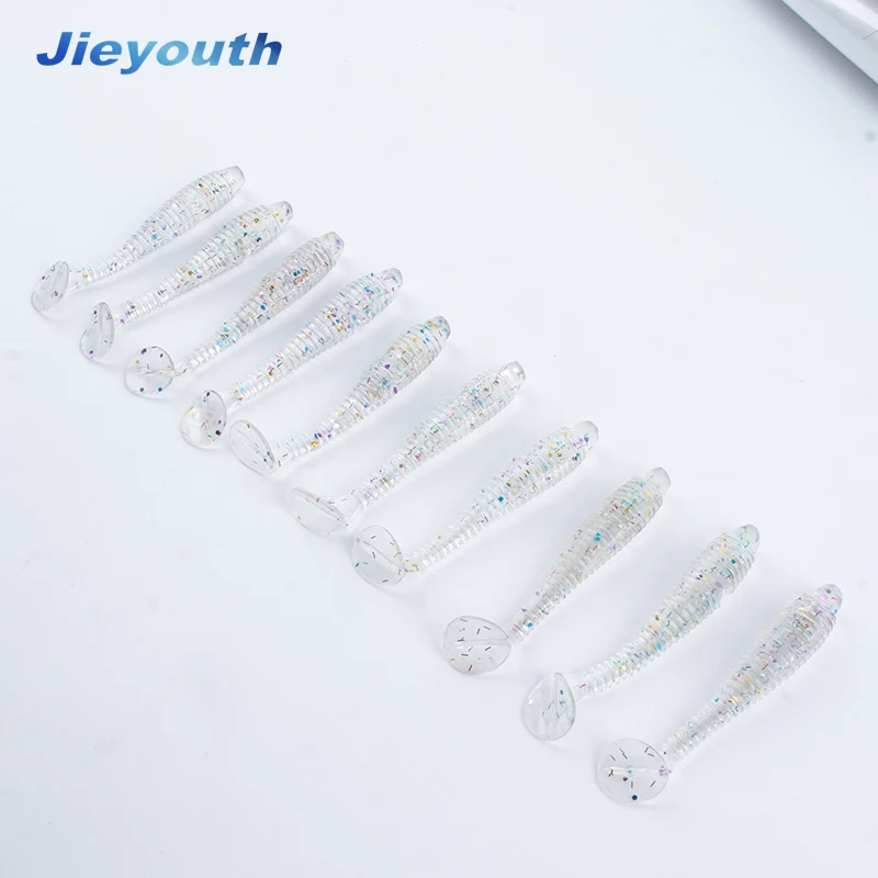 5.5cm 7cm 9cm 12cm paddle tail soft plastics bass Ribbed  lures t tail soft worm fishing lures saltwater freshwater fish bionic