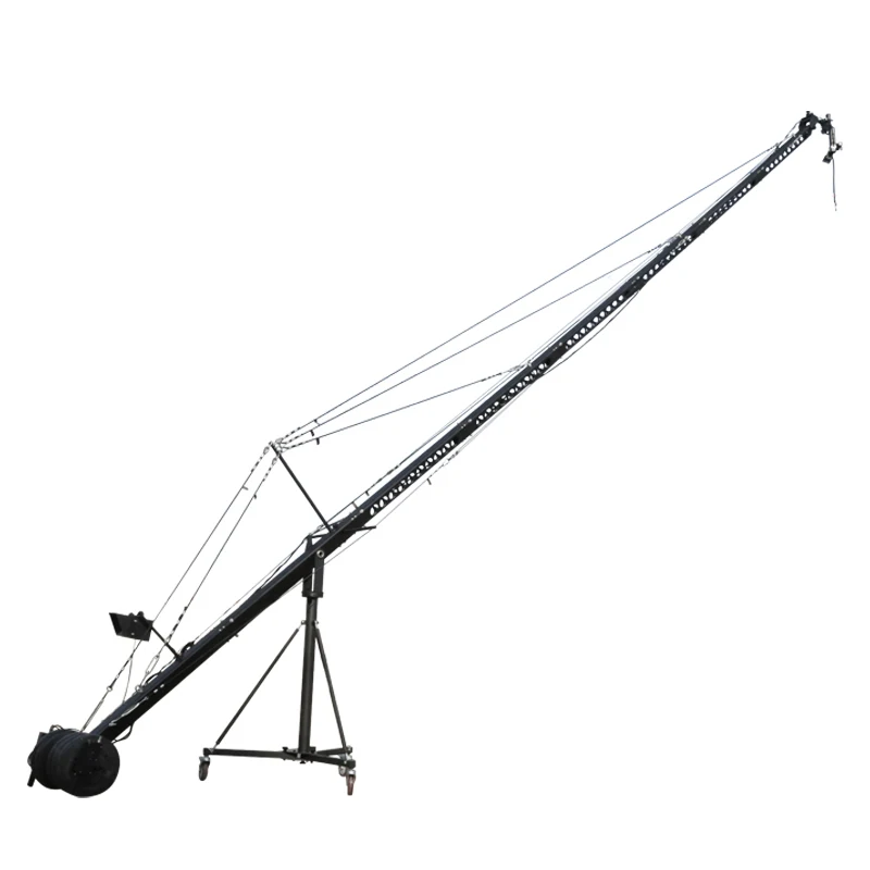 HOT SALE 10m 130mm Triangle Rocker Arm Electronic Video Camera Jib Crane with 2 Axis Head