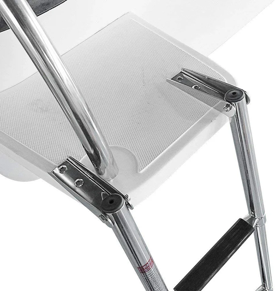 Other Marine Supplies 316 stainless steel 4 step folding ladder handrail for boat