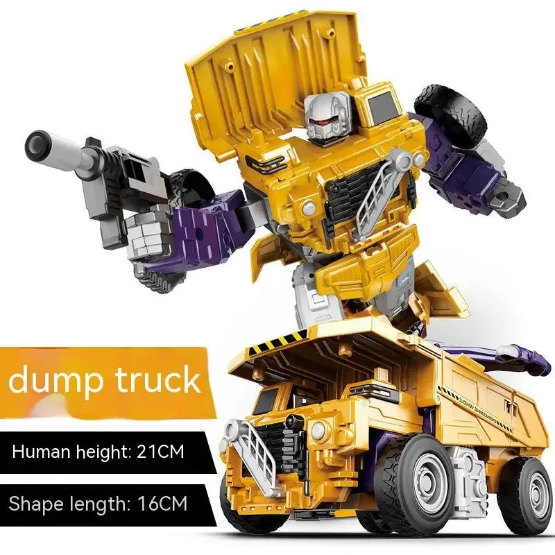 Plastic DIY Navvy Engineering Vehicle Deformation Car Transforming Toys Robots Smart Kids Intelligent Toy