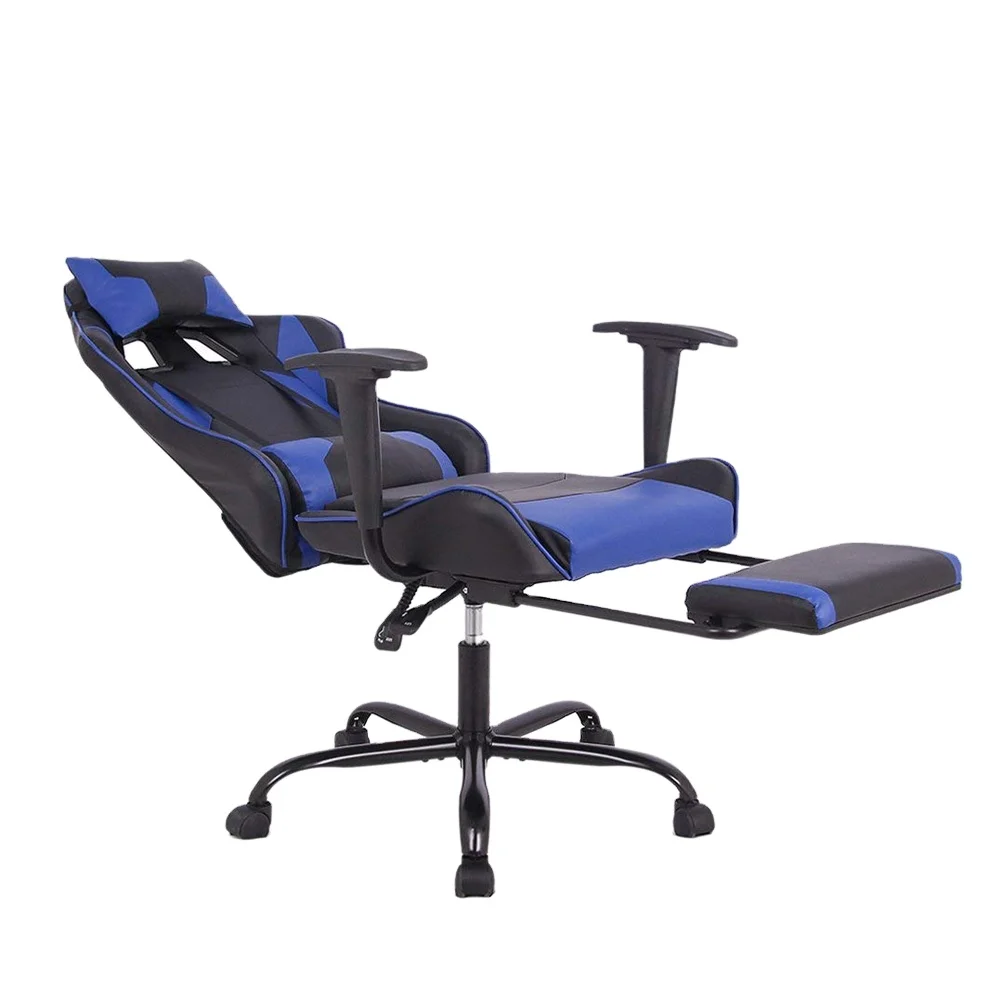 Вращающийся игровой стул с подголовником и поддержкой поясницы