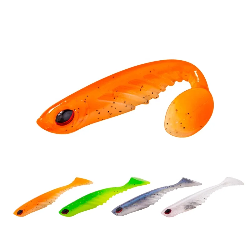 Artificial Fishing Bait T Tail 7cm 2.8g Soft Lure Fishing Lure Soft Bait