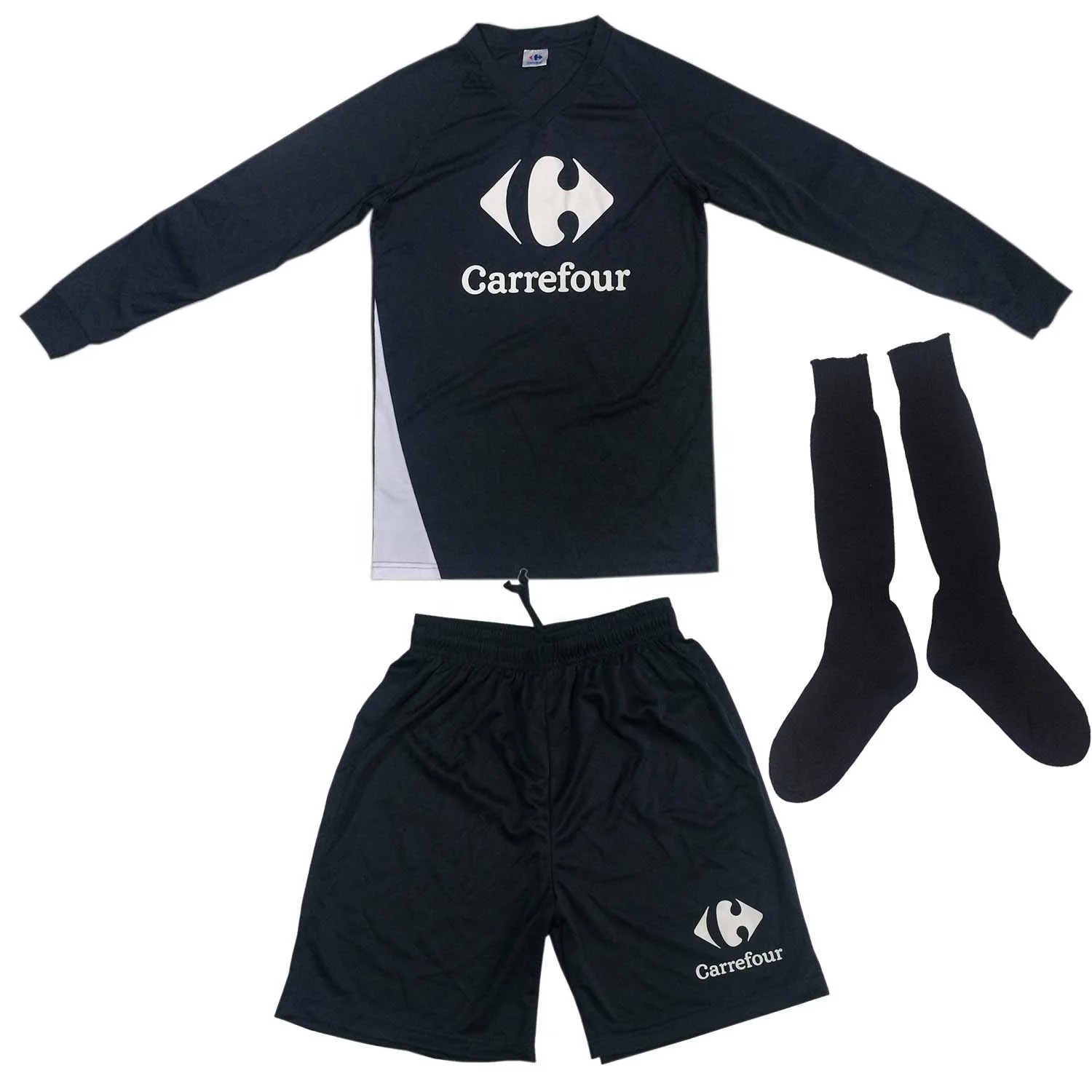 Goalkeeper Shirt Uniform Bundle - Includes Jersey, Shorts & Socks - Protection Pads on Shirt - Kids and Adult Sizes