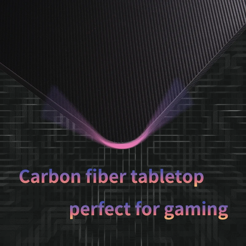 Eureka эргономичный RGB Освещение игровой стол 200 см Розовый стильный каркас из углеродного волокна прочный меламиновая поверхность регулируемая