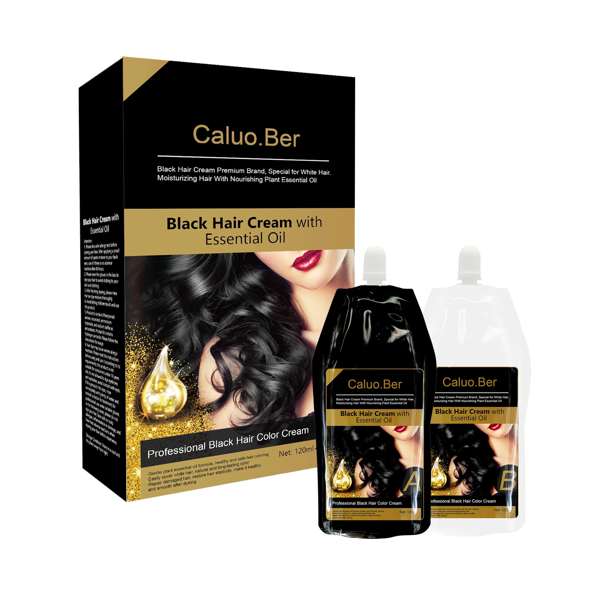 Private Label No Side Effect Magic Herbal Extract Fast Black Hair Dye Shampoo Color For Grey White Hair