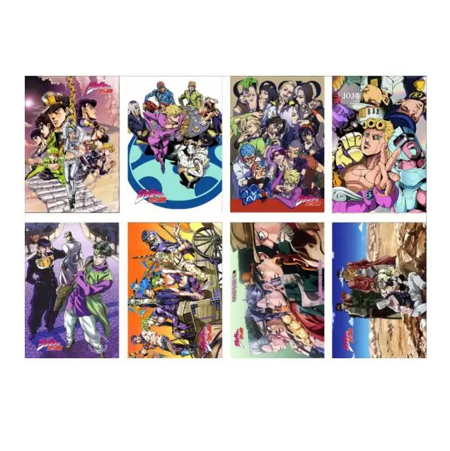 Новинка декоративная бумага аниме с Hd-печатью 8 шт./компл. Genshin Impact Jojo Goku My Hero моя геройская Академия Haikyuu набор плакатов аниме рассекающий демонов