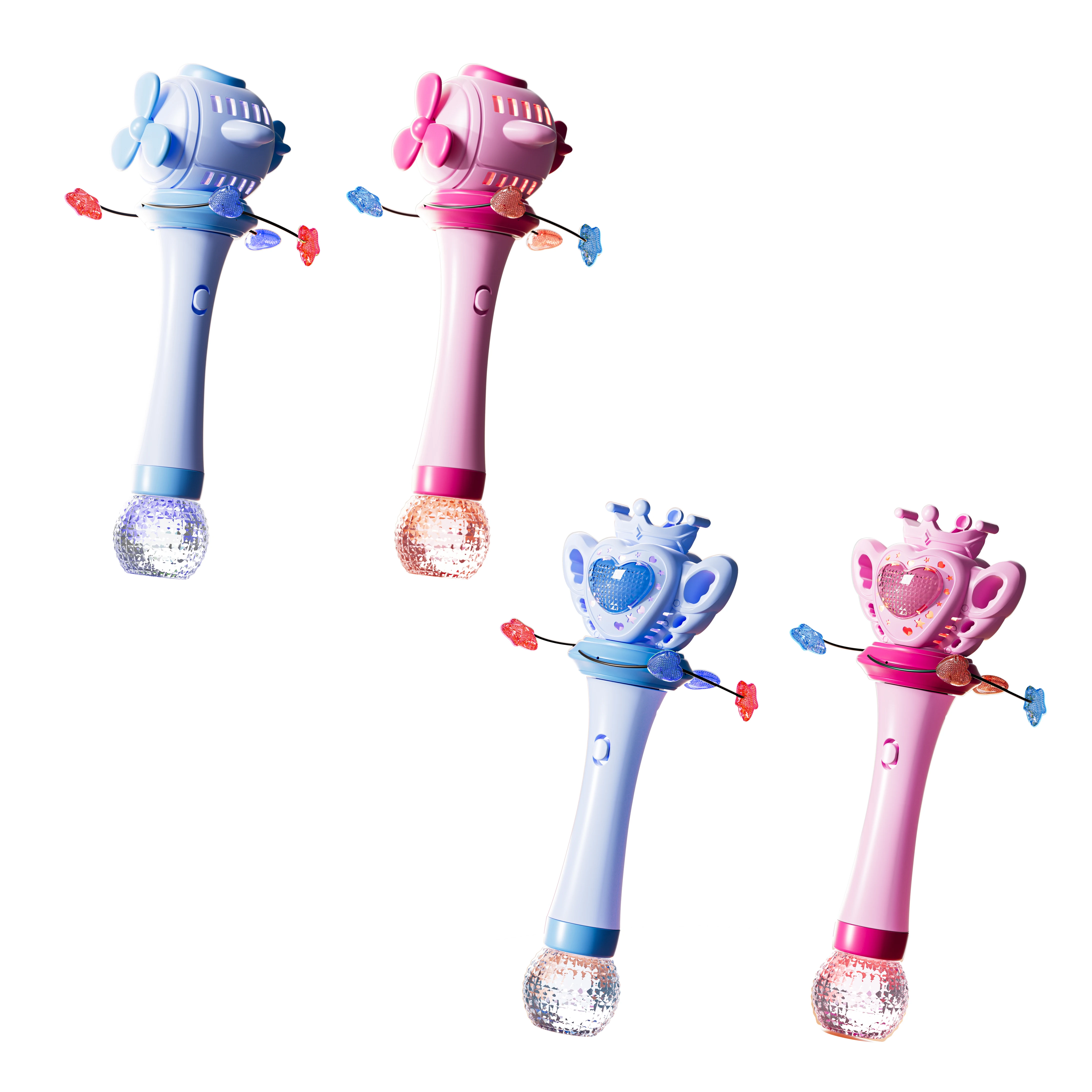 New Style Outdoor Handheld Light up Bubble Maker Toys Bubble Machine Toys Airplanes Rotate Bubble Sticks With Led Light