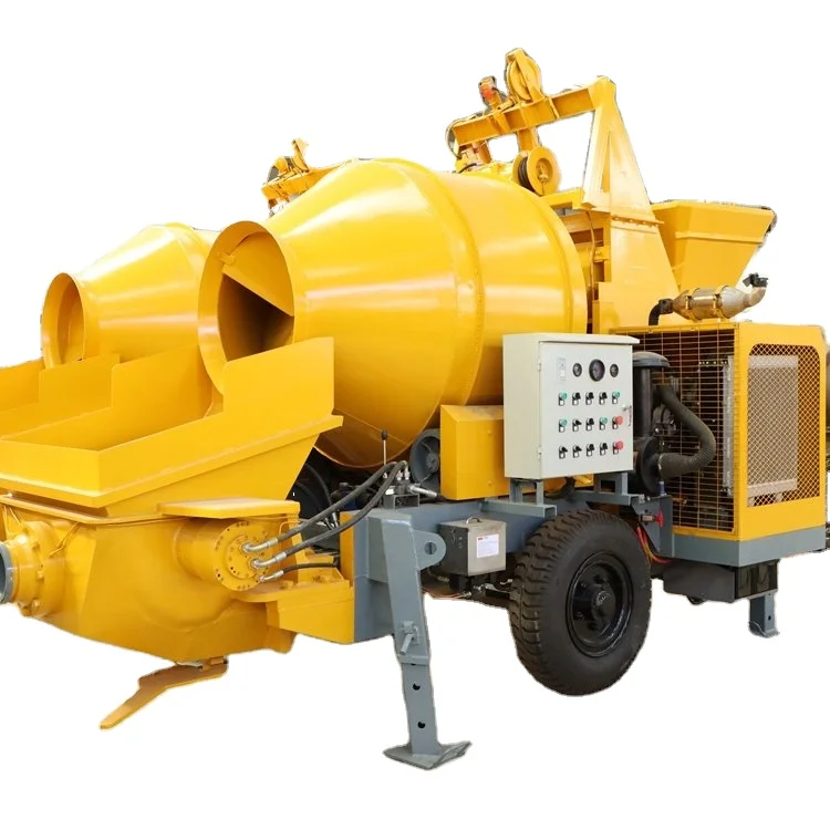 Diesel 60kW concrete mixing pump portable concrete pump