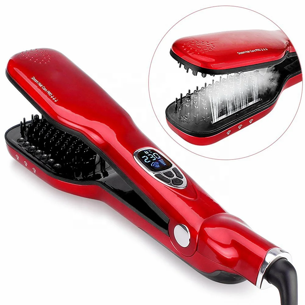 Steam Spray Hair Straightener Comb Detangle Hair Brush Styling Tools Electric Hair Brush Fast Straightening Irons