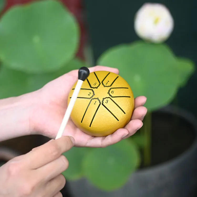 Factory Direct Selling Customizable Steel Tongue Drum 3inch Mini Drum Perfect for Personal Branding