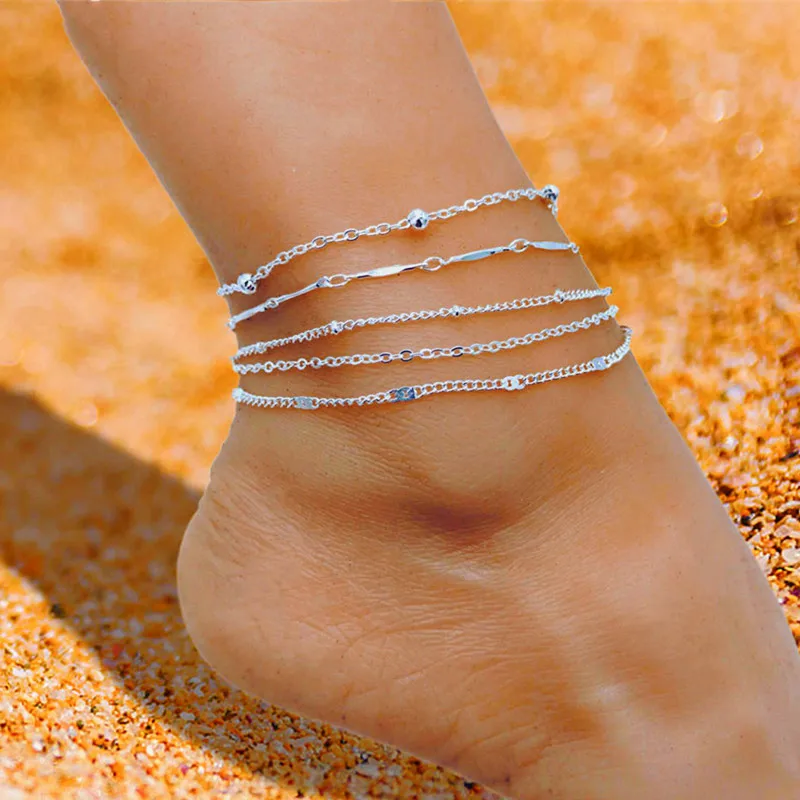 Silver Gold Color Custom New ladies Women Foot Ankle Accessories Fashion Jewelry Anklets