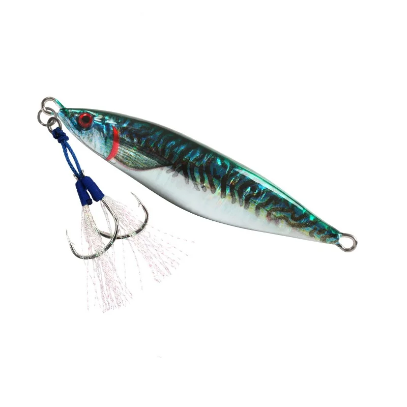 Wholesale OEM 3D Printing Snake Shape Saltwater Slow Pitch Jigging Lures Luminous Metal jigs Deep Sea Tuna Jigging Lure