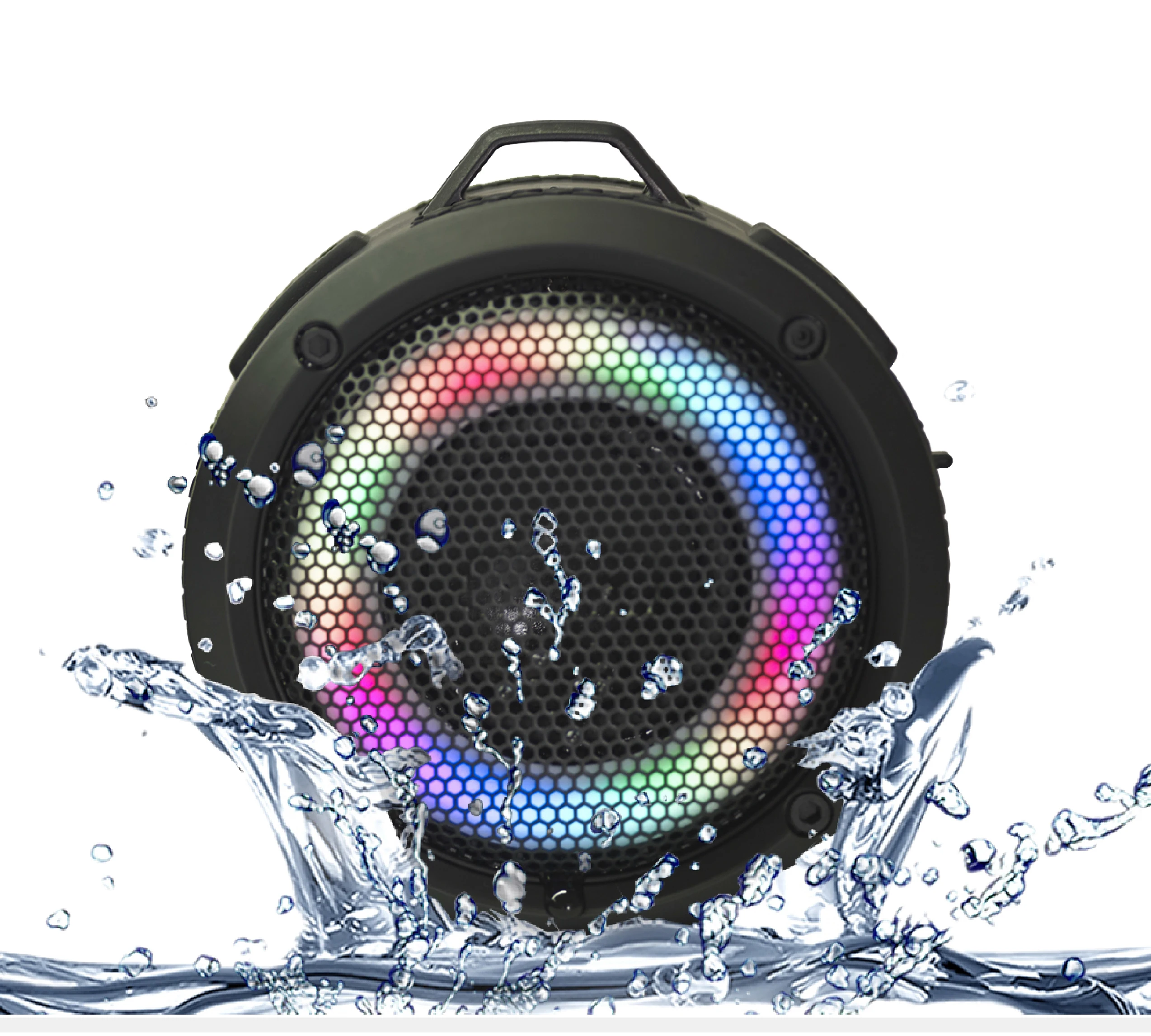 RGB led light Round speakers sound equipment amplifiers waterproof mini bluetooth accessories woofer outdoor  portable wireless
