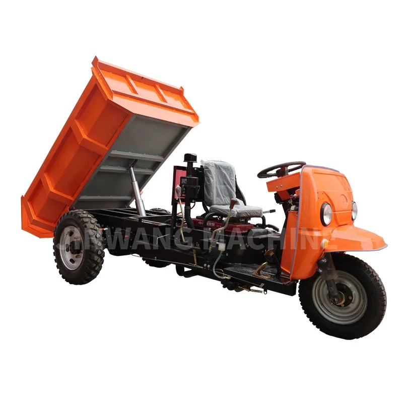 Jinwang Dump Truck For Mining With 22HP Power Mini Diesel Tricycle Tipper Small Truck For Mine