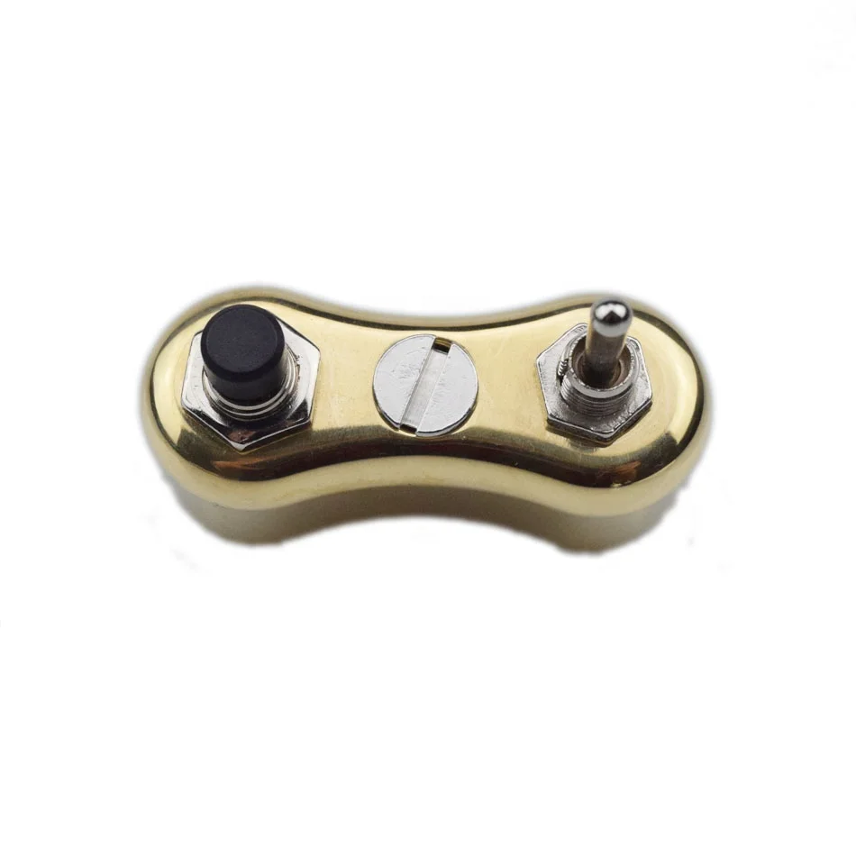
Motorcycle Custom Switch Handlebar Brass Switch Momentary ON-OFF-ON Button 
