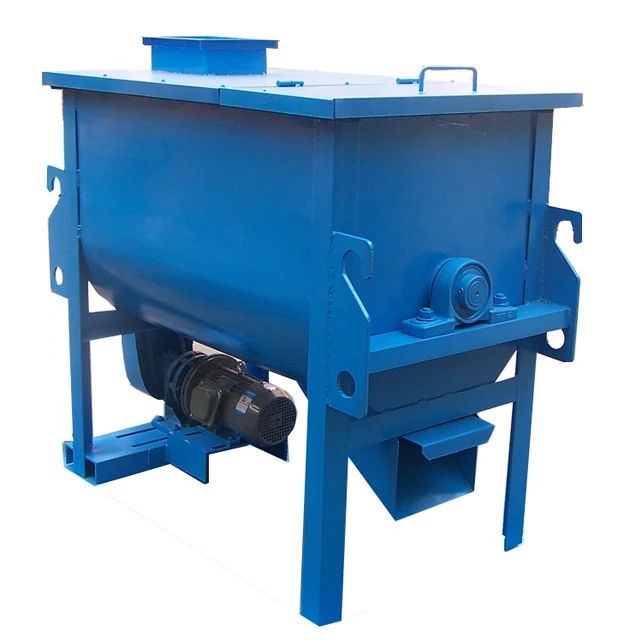 Animal Feed Mixer Horizontal Ribbon Cattle Pig Feed Mixer Mixing Machine