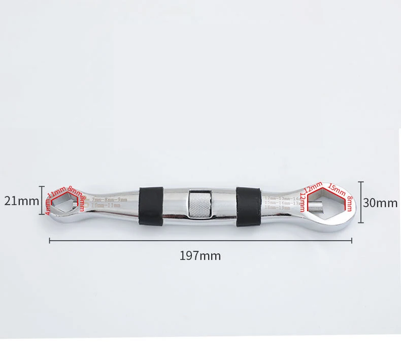 Universal 23 In 1 Ratchets Wrench 7-19mm Key Adjustable Spanner For Car Repair Multitools Hand Tool