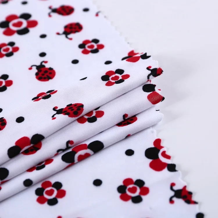 Cheap wholesale FDY printed knitted spandex custom jersey fabric animal print