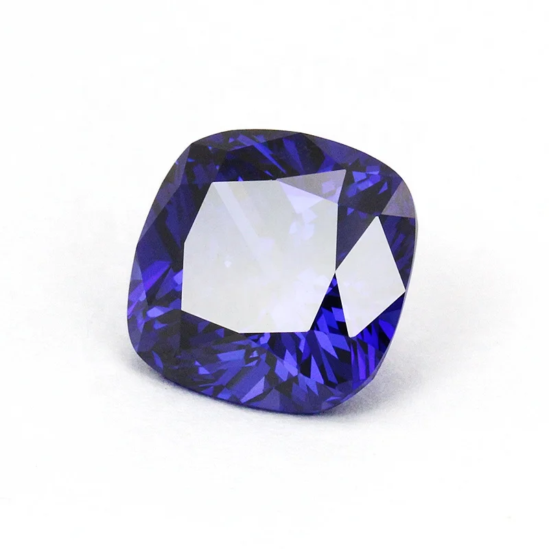 Wuzhou gems AAAAA Tanzanite 5*5-9*9mm loose cubic zirconia stones cushion cut for jewelry