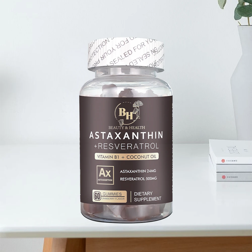 Натуральные антиоксидантные астаксантиновые мармеладки с витамином B Omega 3 повышают иммунитет пищевая добавка