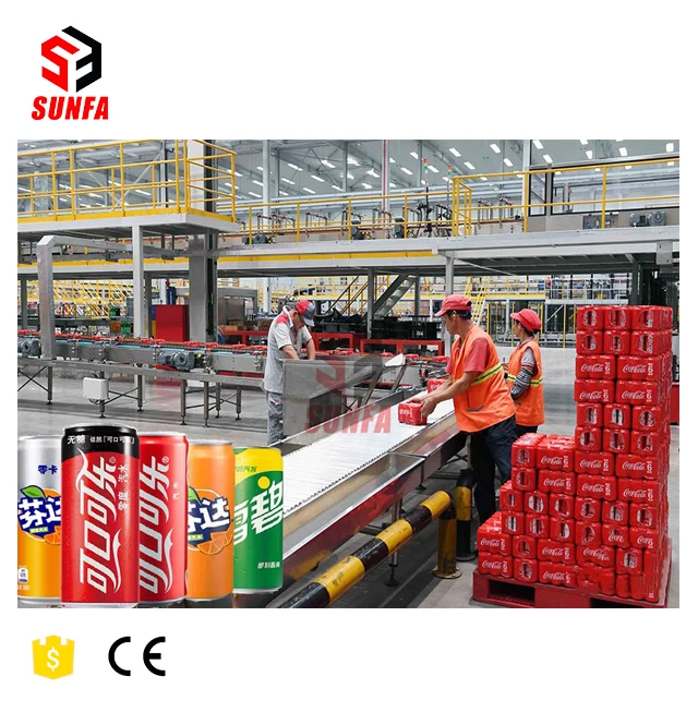 Good price aluminum can soda water beverage filling machine / 330ml can soft drink making sealing production line