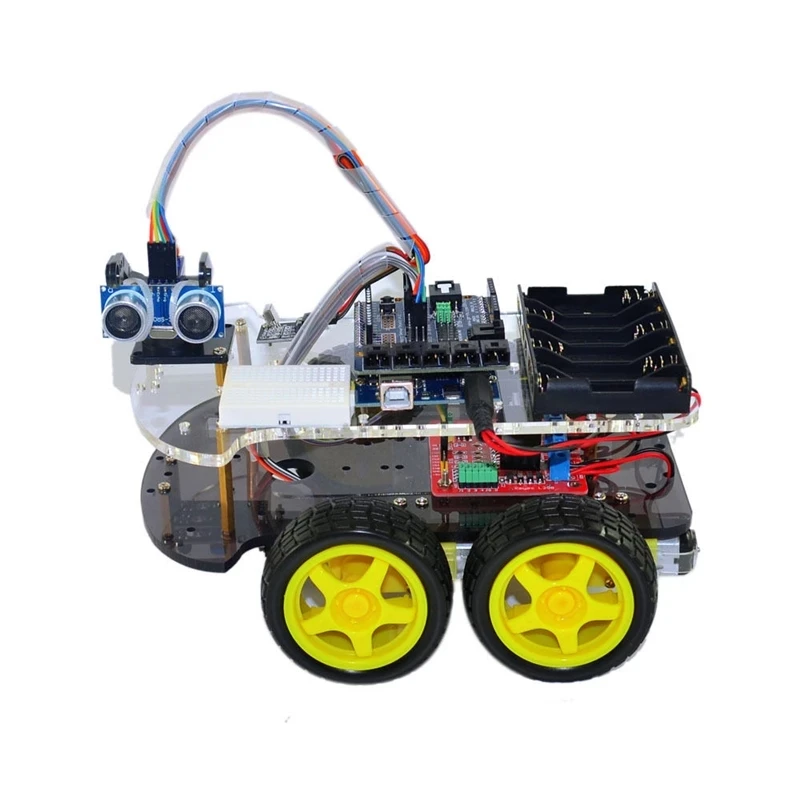 For R3 Obstacle Avoidance Anti-drop 4WD Robot Car Kit Smart Car Robot Kit