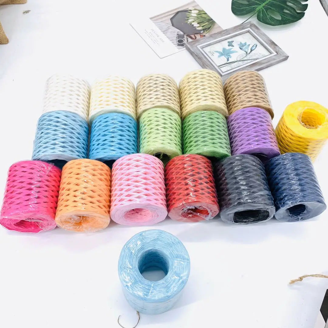 Hot selling kindergarten preschool DIY hand-woven Raffi paper rope hemp rope weaving handicraft