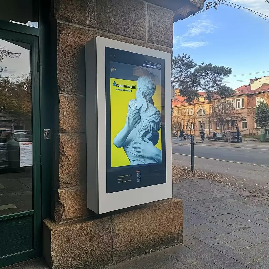 43 Inch 3000Nit High Brightness Wall Mounted Ip65 Waterproof Outdoor Tv Lcd Wall Mount Digital Signage Advertising Totem Display