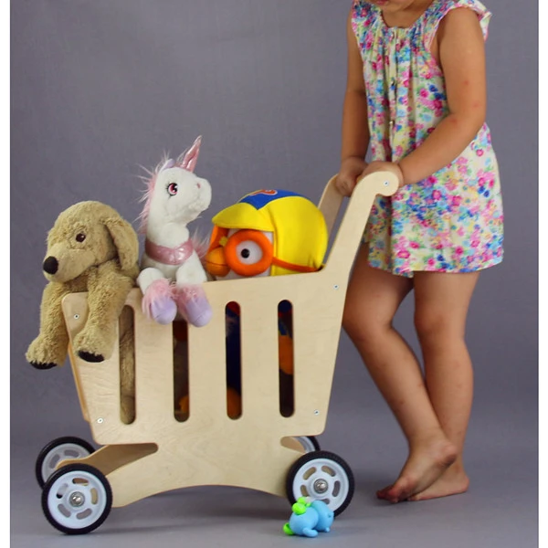 Nashow LMCA-001 baby walker stroller white natural toddler children kid push car shopping cart trolley doll pram