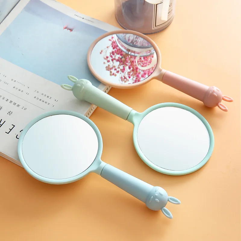 Hand Mirror With Handle Traveling Vanity Mirror  Beauty Light Small Makeup Mirror