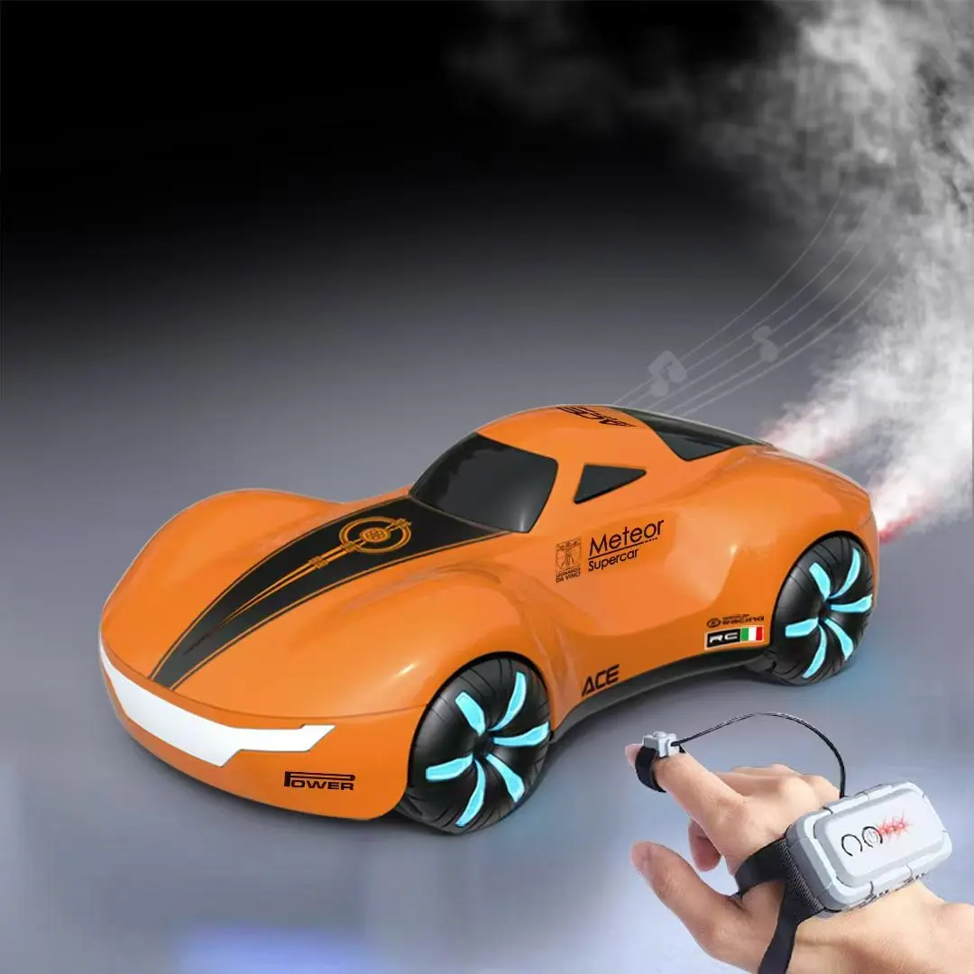 2.4ghz Remote Control 360 Degree Rotating Stunt Car Toys 1/16 Dual Control Gesture Sensing Spray RC Drift Concept Racing Car