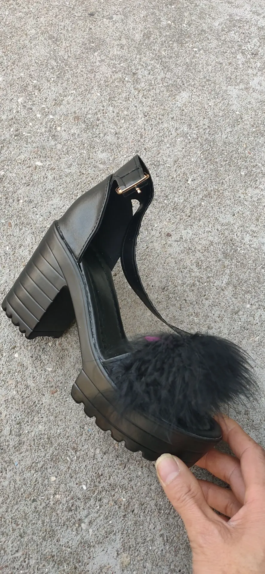 Popular Stuffed Open-Toe Shoes Heeled Sandals Ankle Strap Heels Women 2021 With Platforms