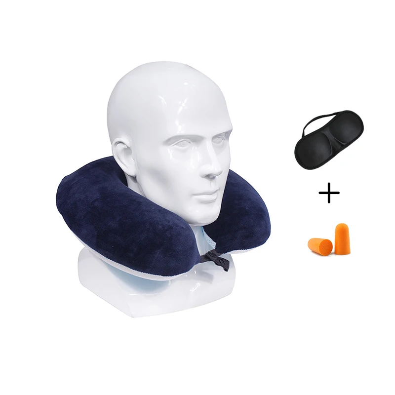 Wholesale Factory Customized Sleeping Camping U-shape neck pillow Car memory foam/ gel Travel neck pillow Both sides can be used