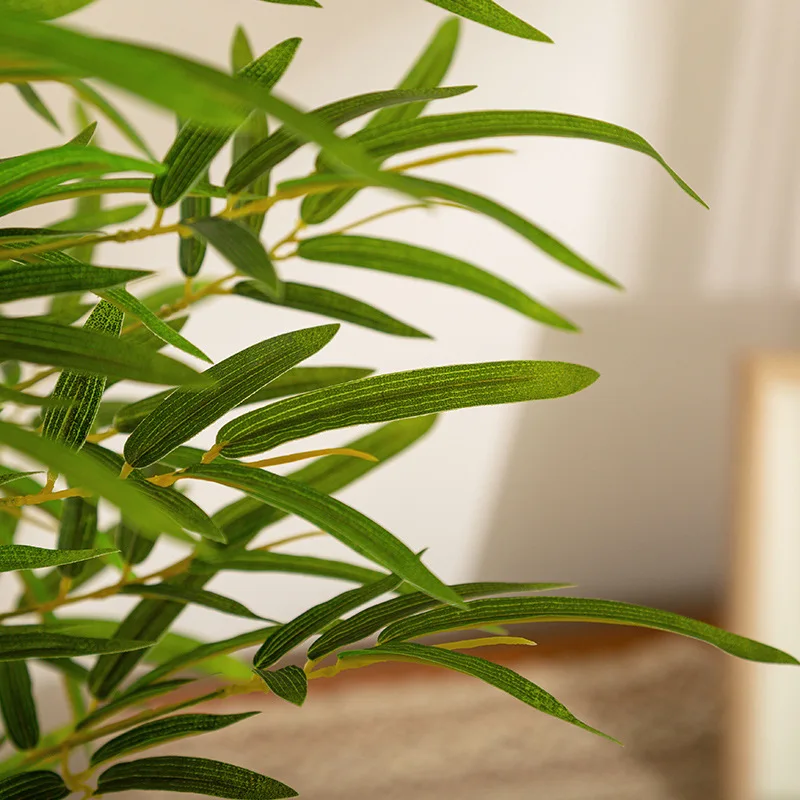 SZ Small artificial bamboo tree potted plants home decor bamboo tree plant indoor faux silk bamboo tree 8ft for whole sale