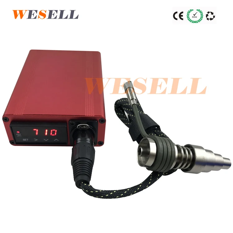 
Portable Enail Vaporizer Controller Box Heating Coil Pro E-Nail Kit Electric Dab Enail Heat Coil Digital PID Temperature Control 