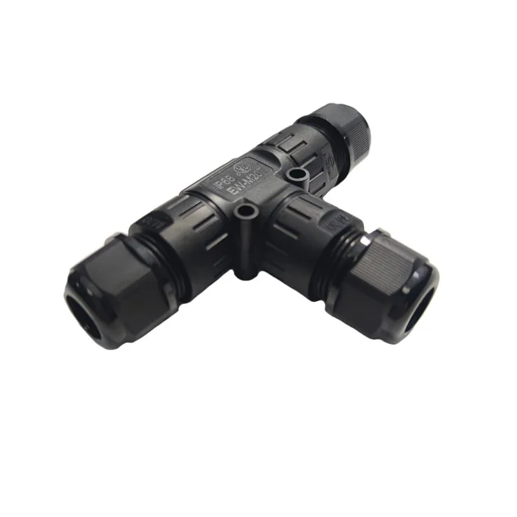 M20T 4 Pin Waterproof Connector T Shape Cable Terminal Block Junction Box Outdoor Lighting Electric Connection Box