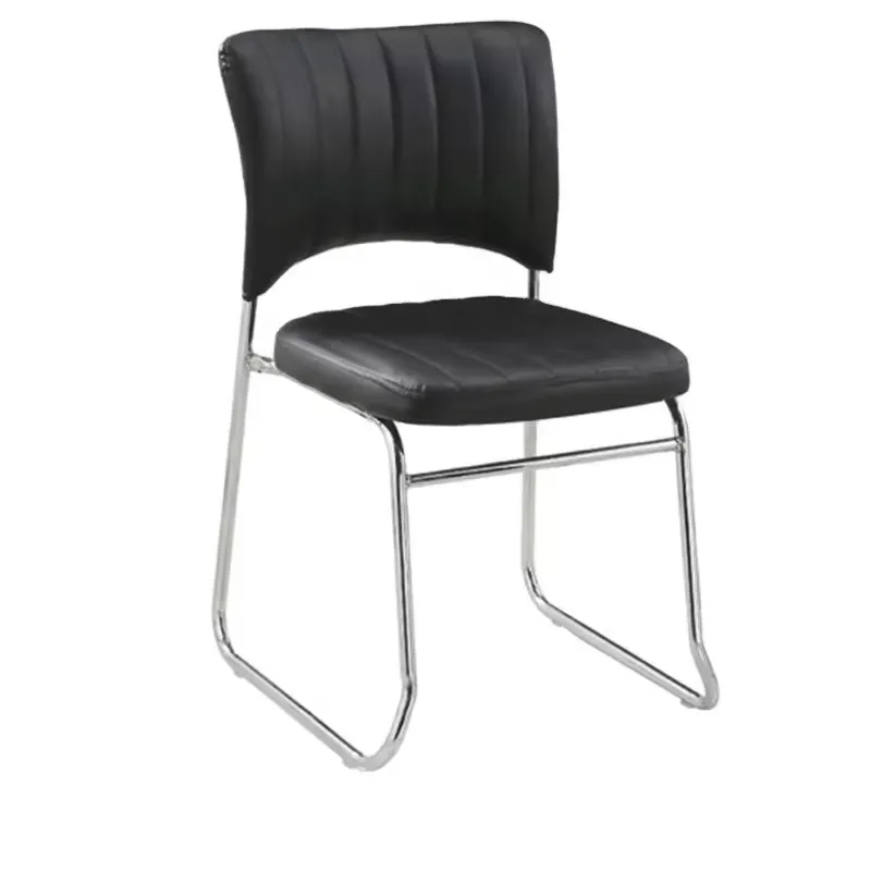 Wholesale black leather parts training commercial cheap computer without wheels chairs office chairs for sale