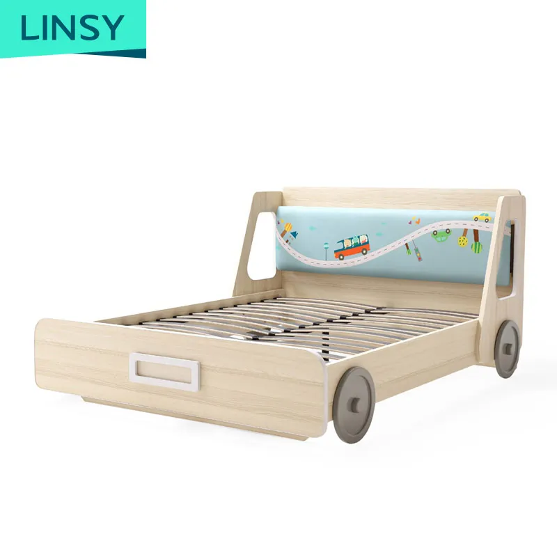  Linsy необычный автомобиль в форме подростка мальчик постельный комплект мебель спальня комната Дети кровати