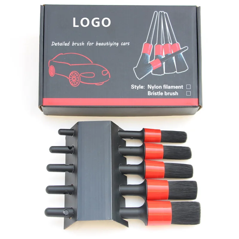 Hot Sale 5pcs Sharpened Wire Car Detailing Brush For Automotive Cleaning Wheel Fuel Tank Interior