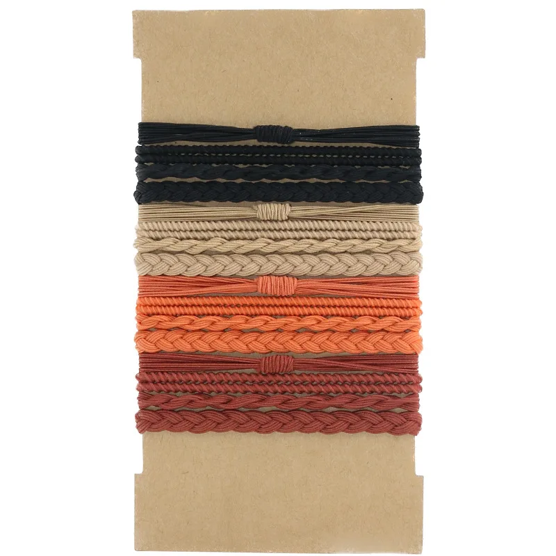 20 Pcs Hair Ties Boho Ponytail Holders Elastics Hair Ties No Damage Dark Hair Tie Bracelets for Women Girls