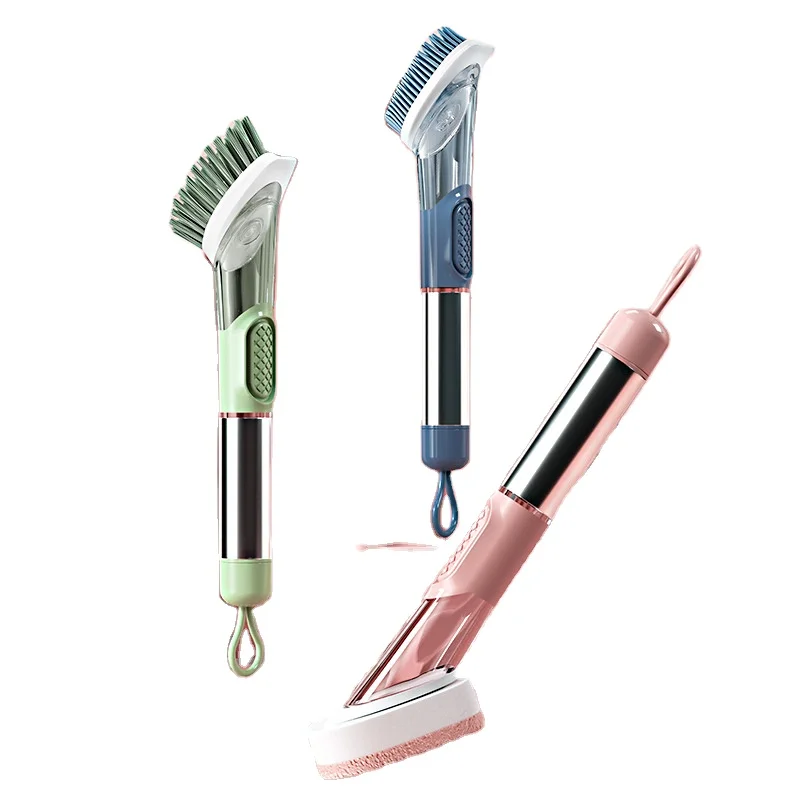 Brush Pot Kitchen Long Handle Cleaning Brush Remove Oil Household Sponge Wash Dishes Brush